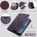 iPhone Duo Caseme 033 Calf Texture Wallet Case with RFID Blocking - Purple