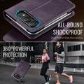 iPhone Duo Caseme 033 Calf Texture Wallet Case with RFID Blocking - Purple
