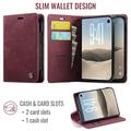 iPhone Duo Caseme 033 Calf Texture Wallet Case with RFID Blocking - Red
