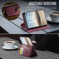 iPhone Duo Caseme 033 Calf Texture Wallet Case with RFID Blocking - Red
