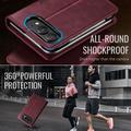 iPhone Duo Caseme 033 Calf Texture Wallet Case with RFID Blocking - Red