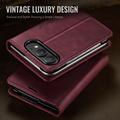 iPhone Duo Caseme 033 Calf Texture Wallet Case with RFID Blocking - Red