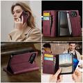 iPhone Duo Caseme 033 Calf Texture Wallet Case with RFID Blocking - Red