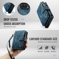 iPhone Duo Caseme C30 Multifunctional Wallet Case - Blue