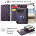 iPhone Duo Caseme C49 2-in-1 Detachable Wallet Case - MagSafe Compatible, RFID - Purple