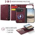 iPhone Duo Caseme C49 2-in-1 Detachable Wallet Case - MagSafe Compatible, RFID - Red