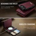 iPhone Duo Caseme C49 2-in-1 Detachable Wallet Case - MagSafe Compatible, RFID - Red