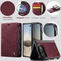 iPhone Duo Caseme C49 2-in-1 Detachable Wallet Case - MagSafe Compatible, RFID - Red