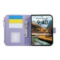 iPhone Duo Luxury Quilted Wallet Case - Purple
