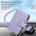 iPhone Duo Luxury Quilted Wallet Case - Purple