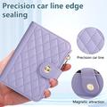 iPhone Duo Luxury Quilted Wallet Case - Purple