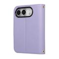 iPhone Duo Luxury Quilted Wallet Case - Purple