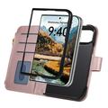 iPhone Duo Luxury Quilted Wallet Case - Rose Gold