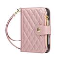 iPhone Duo Luxury Quilted Wallet Case - Rose Gold