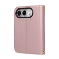 iPhone Duo Luxury Quilted Wallet Case - Rose Gold