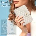 iPhone Duo Luxury Quilted Wallet Case - White