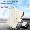 iPhone Duo Luxury Quilted Wallet Case - White