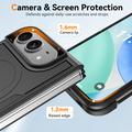 iPhone Duo Magnetic Case with Tempered Glass Screen Protector, Camera Lens Protector