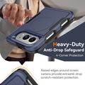 iPhone Duo Magnetic Case with Tempered Glass Screen Protector, Camera Lens Protector - Blue