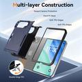 iPhone Duo Magnetic Case with Tempered Glass Screen Protector, Camera Lens Protector - Blue