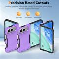 iPhone Duo Magnetic Case with Tempered Glass Screen Protector, Camera Lens Protector - Purple