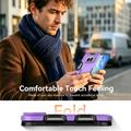 iPhone Duo Magnetic Case with Tempered Glass Screen Protector, Camera Lens Protector - Purple
