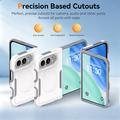 iPhone Duo Magnetic Case with Tempered Glass Screen Protector, Camera Lens Protector - White