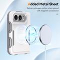 iPhone Duo Magnetic Case with Tempered Glass Screen Protector, Camera Lens Protector - White