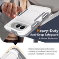 iPhone Duo Magnetic Case with Tempered Glass Screen Protector, Camera Lens Protector - White