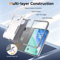 iPhone Duo Magnetic Case with Tempered Glass Screen Protector, Camera Lens Protector - White