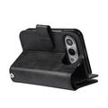 iPhone Duo Wallet Case with 8 Card Slots and Wrist Strap - Black