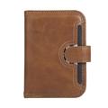 iPhone Duo Wallet Case with 8 Card Slots and Wrist Strap - Brown