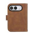 iPhone Duo Wallet Case with 8 Card Slots and Wrist Strap - Brown