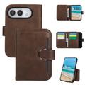 iPhone Duo Wallet Case with 8 Card Slots and Wrist Strap - Coffee