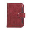 iPhone Duo Wallet Case with 8 Card Slots and Wrist Strap - Red