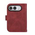 iPhone Duo Wallet Case with 8 Card Slots and Wrist Strap - Red