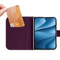 iPhone Fold Dux Ducis Skin Pro Flip Case - Dark Cherry