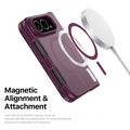 iPhone Fold Dux Ducis Yind Hybrid Case - MagSafe Compatible - Dark Cherry