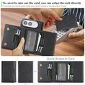 iPhone Fold Magnetic Tri-Fold Wallet Case - Black