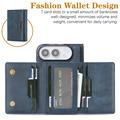 iPhone Fold Magnetic Tri-Fold Wallet Case - Blue