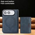 iPhone Fold Magnetic Tri-Fold Wallet Case - Blue