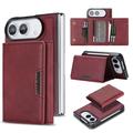 iPhone Fold Magnetic Tri-Fold Wallet Case - Red