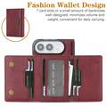 iPhone Fold Magnetic Tri-Fold Wallet Case - Red