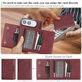 iPhone Fold Magnetic Tri-Fold Wallet Case - Red