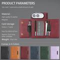 iPhone Fold Magnetic Tri-Fold Wallet Case - Red