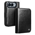 iPhone Fold Qialino Classic Wallet Leather Case - Black