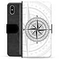 iPhone X / iPhone XS Premium Wallet Case - Compass