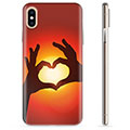 iPhone X / iPhone XS TPU Case - Heart Silhouette