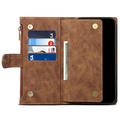 iPhone X/XS Esseble Zipper Wallet Case with Wrist Strap - Brown