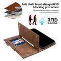 iPhone X/XS Esseble Zipper Wallet Case with Wrist Strap - Brown
